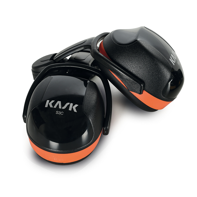 KASK CUFFIE ANTIRUMORE SC3 ARANCIO