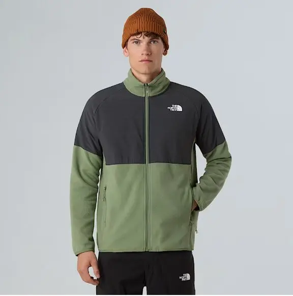THE NORTH FACE HEAVYWEIGHT FULL-ZIP GLACIER FLEECE MEN - Bark Mist/Asphalt Grey – immagine 1 di 9