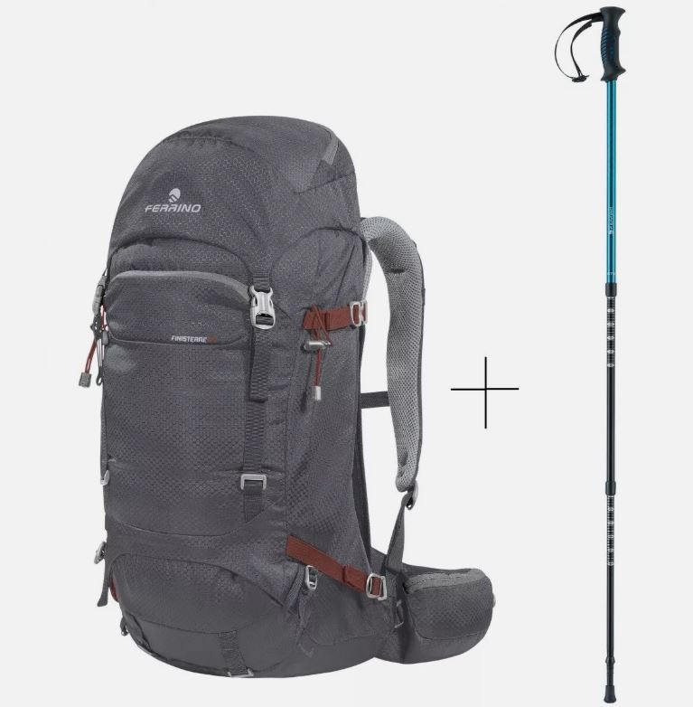 FERRINO KIT SANTIAGO: zaino Finisterre 38 + bastoncino TREK – immagine 1 di 11