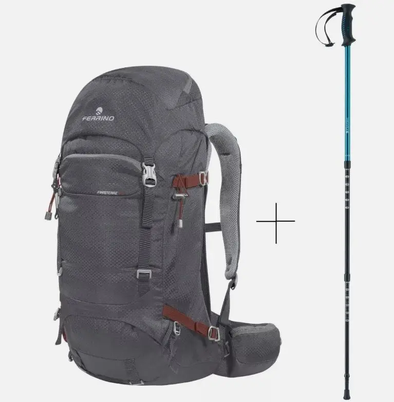 FERRINO KIT SANTIAGO: Finisterre 38 Rucksack + TREK Wanderstock – immagine 1 di 11