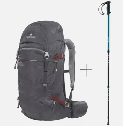 FERRINO KIT SANTIAGO: zaino Finisterre 38 + bastoncino TREK