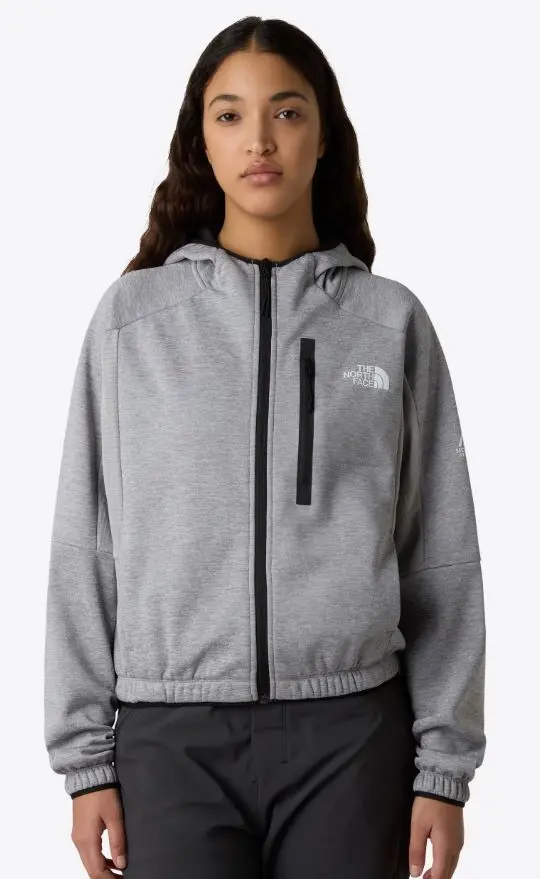 THE NORTH FACE DAMEN FLEECE SWEATSHIRT MIT VOLLEM REISSVERSCHLUSS MOUNTAIN ATHLETICS - Tnf Pale Grey Heather – immagine 1 di 6