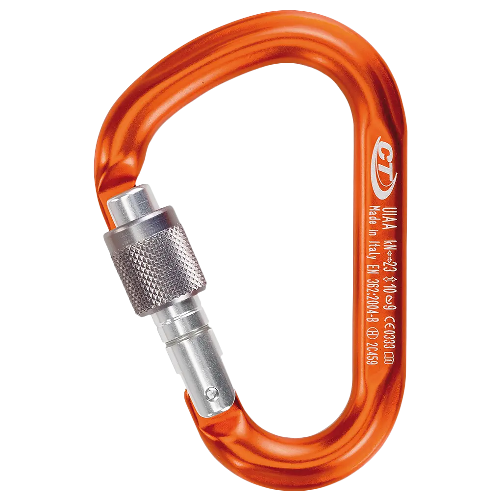 CT HMS CARABINER SNAPPY SG ORANGE SCREWLOCK – immagine 1 di 3