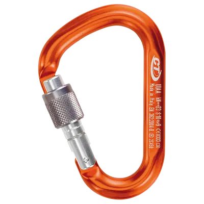 CT HMS KARABINER SNAPPY SG ORANGE SCHRAUBVERRIEGELUNG