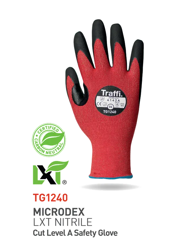 TRAFFI TG1240 MICRODEX NITRIL HANDSCHUHE EN388:4142A – immagine 1 di 3