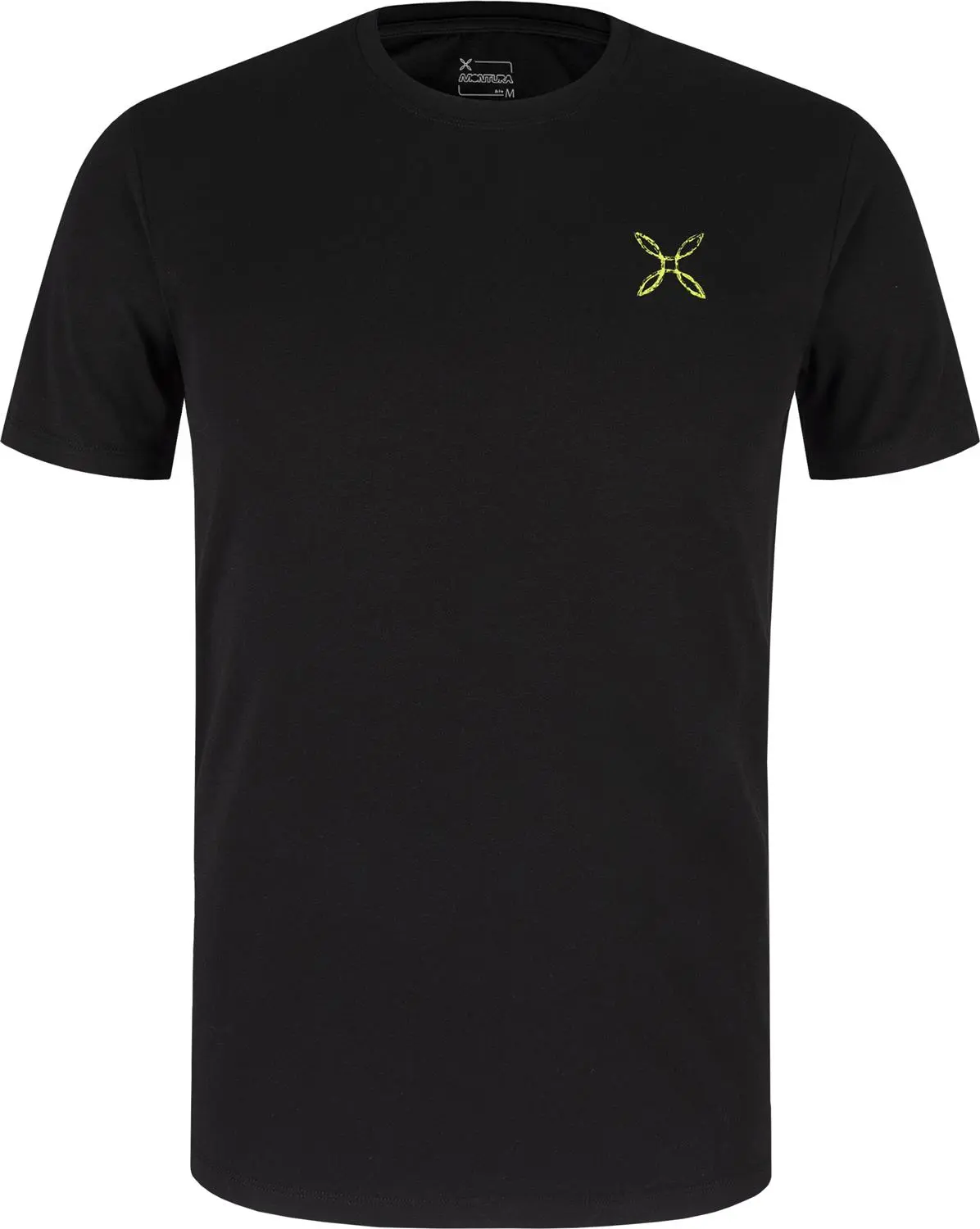 MONTURA PENCIL LOGO T-SHIRT - Schwarz/Limette – immagine 1 di 2