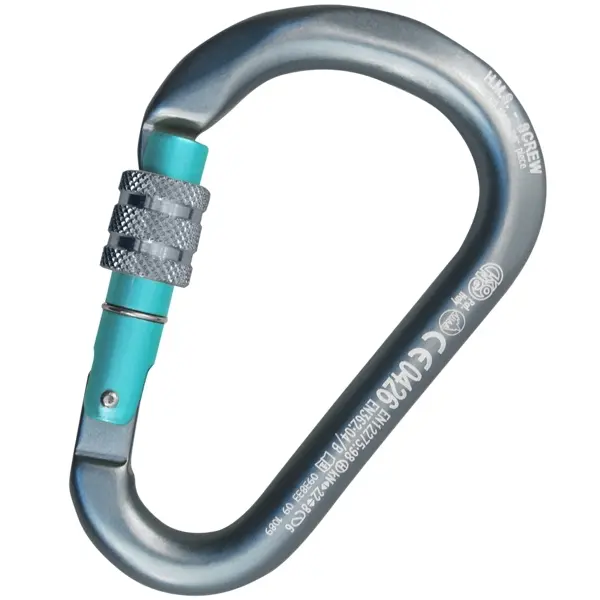 KONG H.M.S.CLASSIC CARABINER GREY/TURQUOISE – immagine 1 di 4