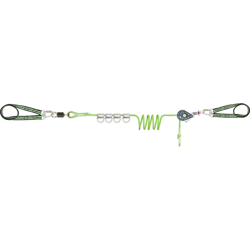 KRATOS TEMPORARY HORIZONTAL LIFELINE FOR 4 USERS, WITH 4 SHUTTLES – immagine 1 di 4