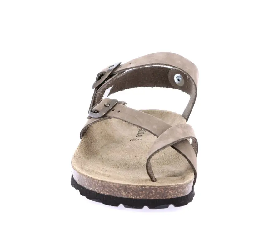 GRUNLAND LEDER INFRAPOLLICH SANDALEN - SARA Kaki - Damen – immagine 1 di 3