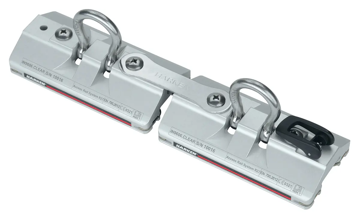 HARKEN DOUBLE TROLLEY FOR R27 RAIL WITH STOPPER