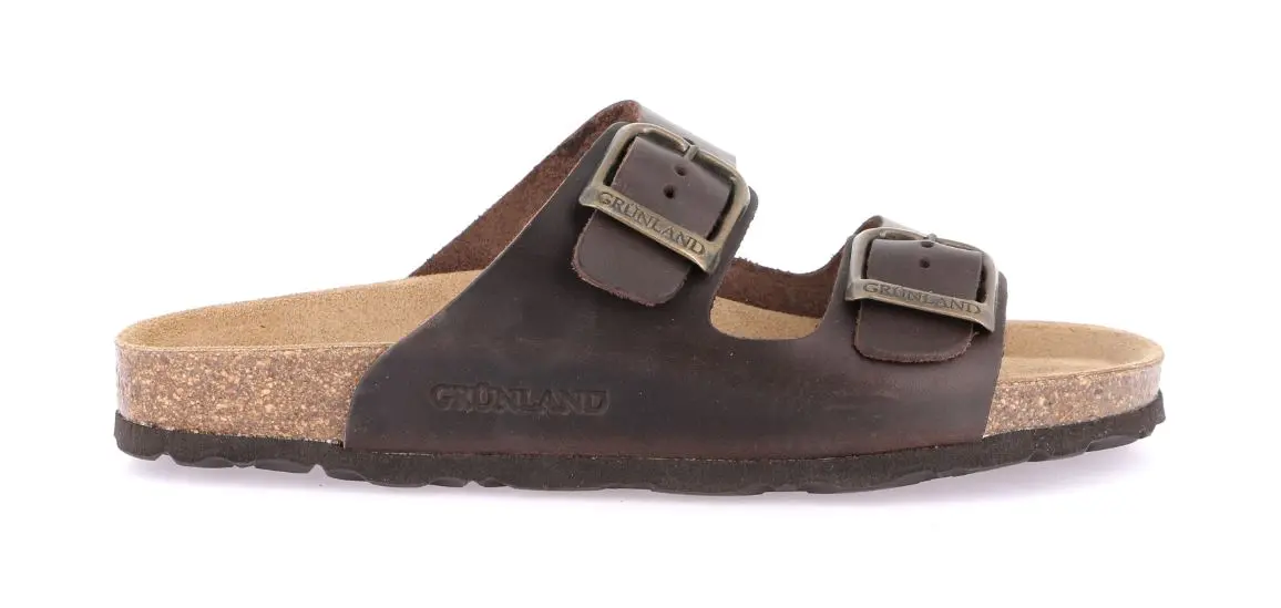 GRUNLAND DOUBLE STRAP SLIDE - SARA Mahogany - Women – immagine 1 di 6