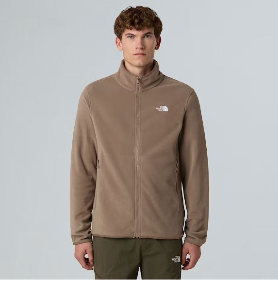 THE NORTH FACE PILE GLACIER CON CERNIERA INTEGRALE UOMO - Mocha Brown