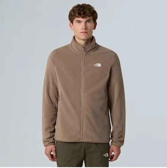 THE NORTH FACE GLACIER FLEECE MIT VOLLEM REISSVERSCHLUSS FÜR HERREN - Mocha Brown – immagine 1 di 8