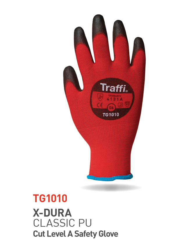 TRAFFI TG1010 X-DURA CLASSIC PU GUANTI EN 388:2016:4131A