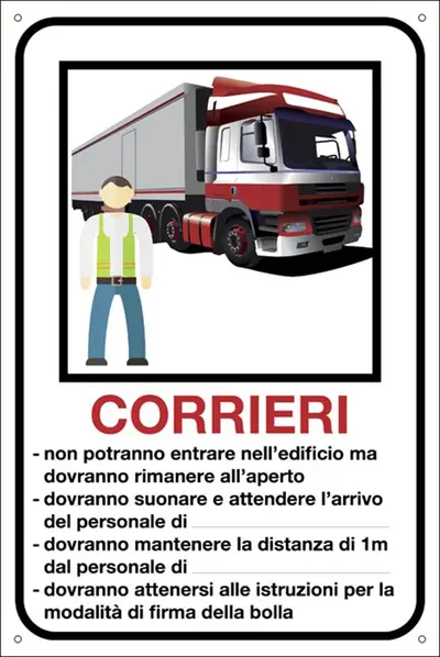QUOTALAVORO CARTELLO PER CORRIERI PERSONALIZZABILE