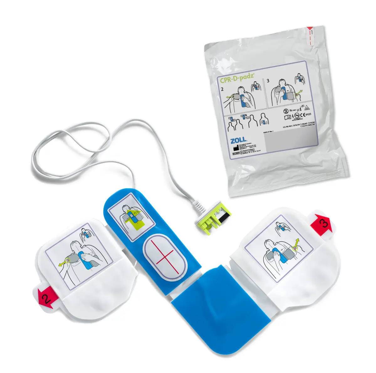ZOLL CPR-D Padz Brustelektroden für Erwachsene, Defibrillation und CPR mit AED PLUS – immagine 1 di 2