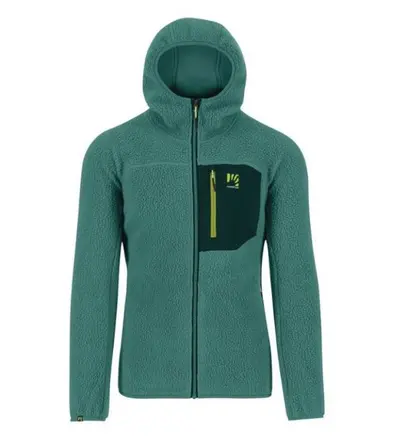 KARPOS MOIAZZA RETRO' FLEECE HOODIE - North Atlantic/Forest