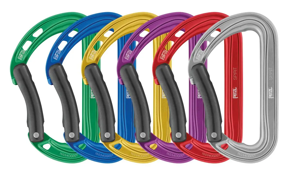 PETZL Confezione da 6 moschettoni SPIRIT leva curva