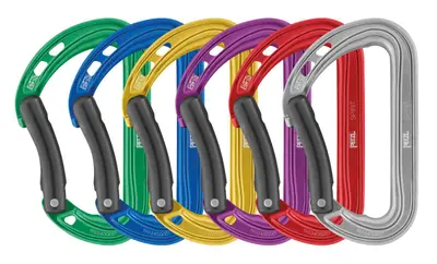PETZL Pack mit 6 SPIRIT Karabinern mit gebogenem Verschluss