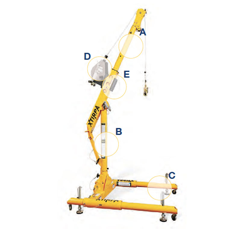X-TIRPA CRANE ARM WITH H-BASE ON WHEELS – immagine 1 di 2