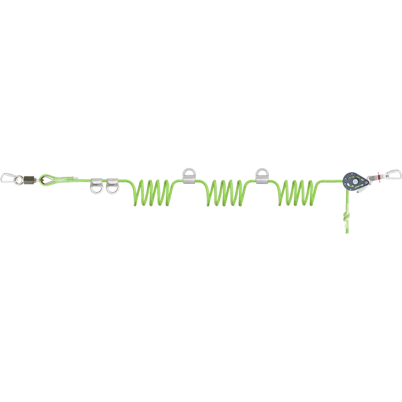 KRATOS TEMPORARY HORIZONTAL LIFELINE 45 M FOR 1-4 USERS, WITH 4 SHUTTLES – immagine 1 di 2