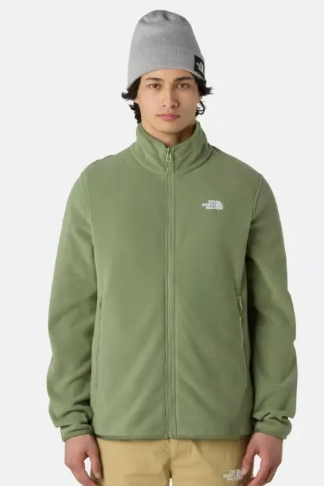 THE NORTH FACE GLACIER FLEECE MIT VOLLEM REISSVERSCHLUSS FÜR HERREN - Bark Mist – immagine 1 di 4