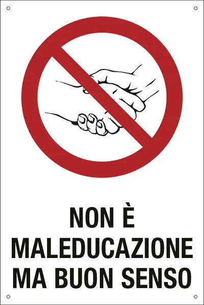 QUOTALAVORO CARTELLO "NON E' MALEDUCAZIONE MA BUONSENSO"